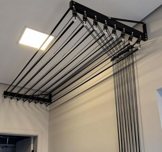 Balcony ceiling cloth hanger installation
