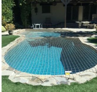 Residential swimming pool safety net